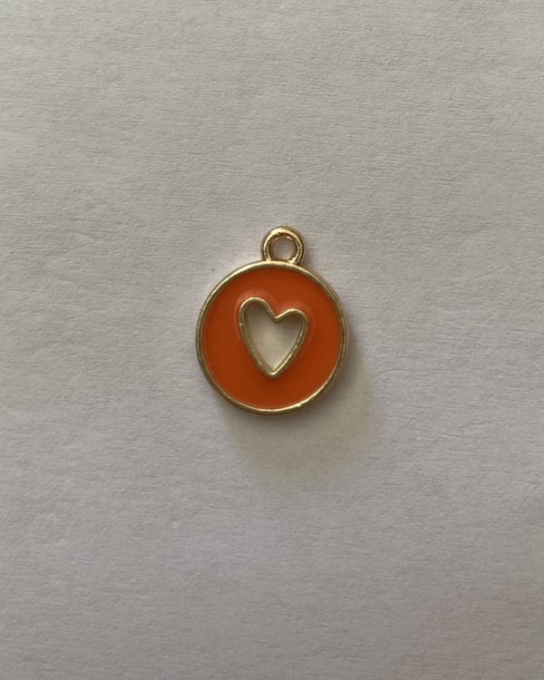 Gold Plated Circular Orange Charm