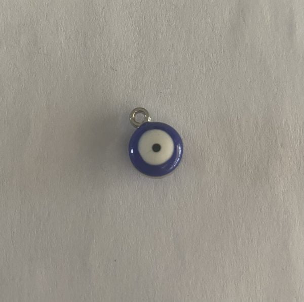 Silver Plated Sphere Evil Eye Charm