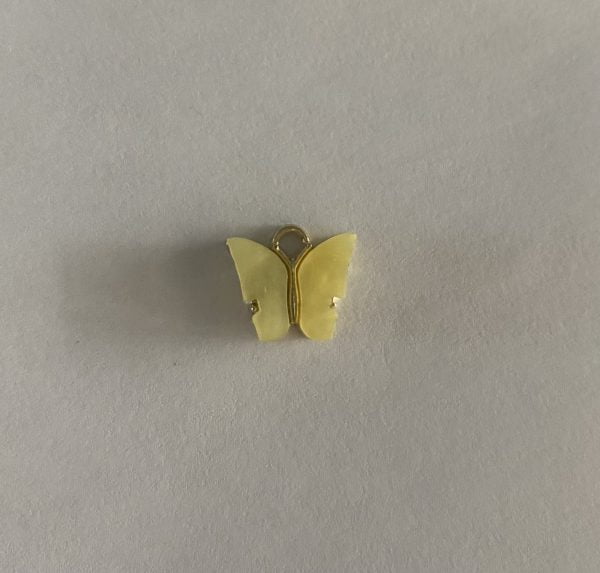 Gold Plated Large Yellow Butterfly Charm