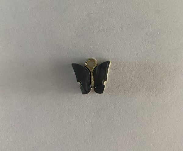 Gold Plated Large Black Butterfly Charm