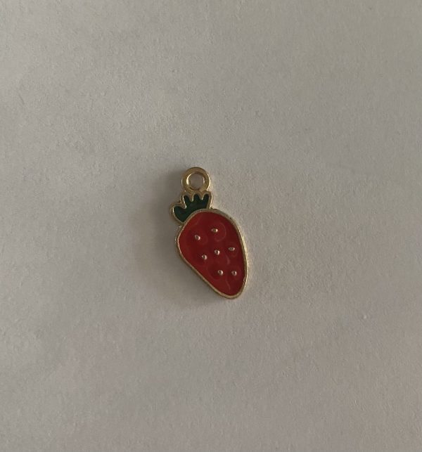 Gold Plated Small Strawberry Charm