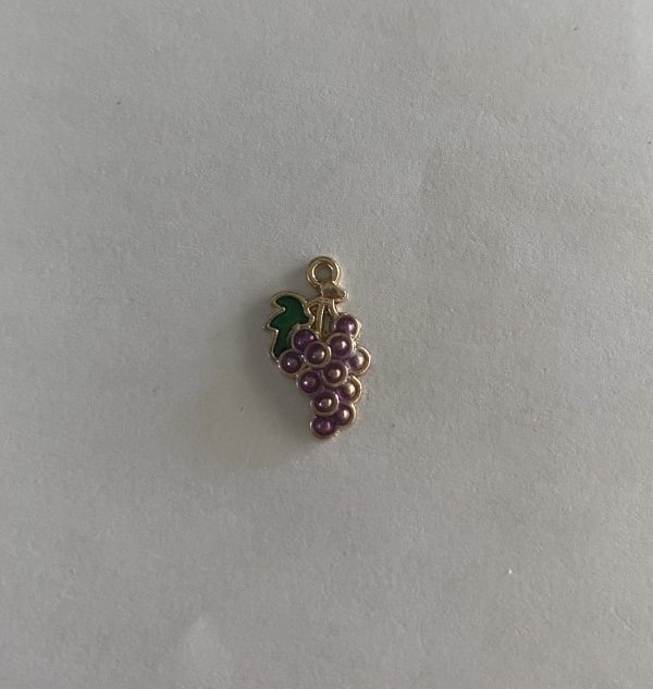 Gold Plated Medium Grape Charm