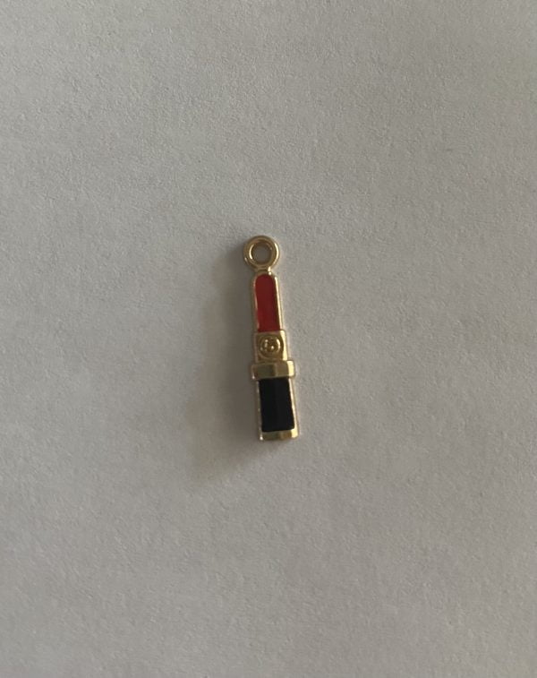 Gold Plated Small Lipstick Charm
