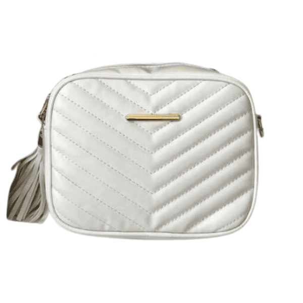 The White Gem Chevron Bag