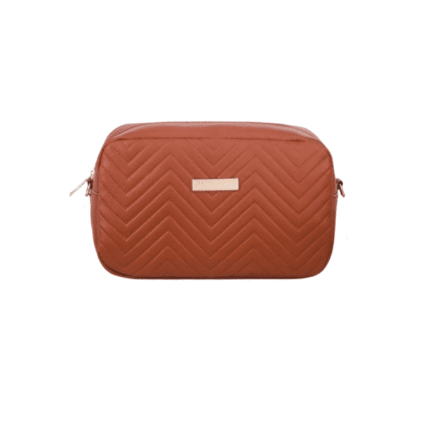 The Brown Alicia Chevron Bag