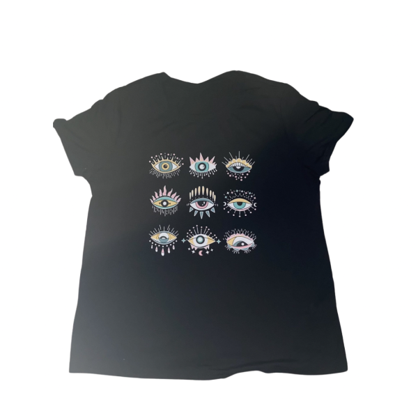 Black Multi-Evil Eye T-Shirt