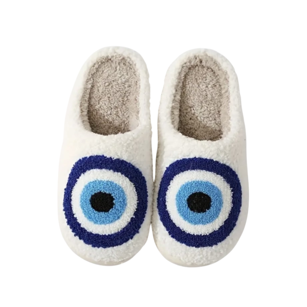 Circular Evil Eye Slippers