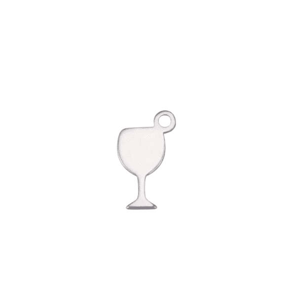 Silver Stainless Steel Wine Glass Charm