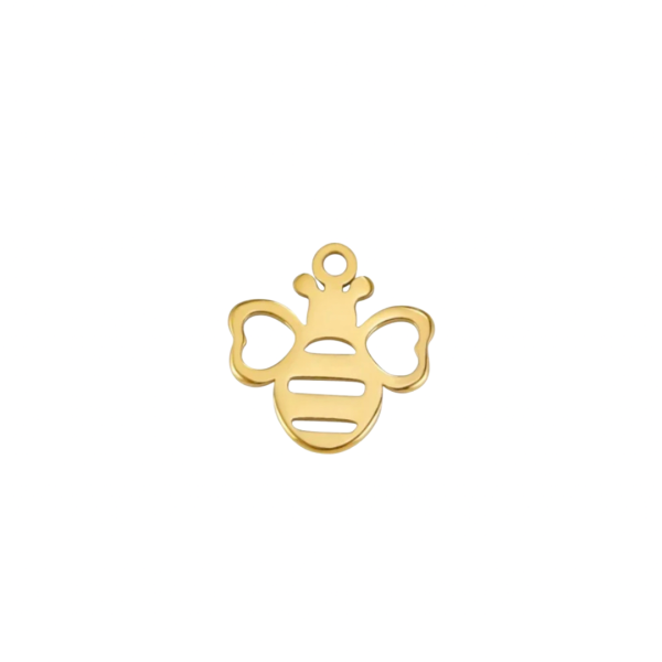 Gold Stainless Steel Bee Charm