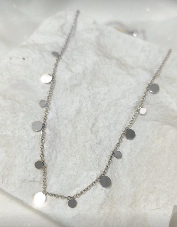 The Silver Dainty Disc Necklace