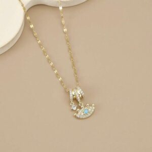 Mystic Protection Tarnish-Proof Evil Eye Charm Necklace