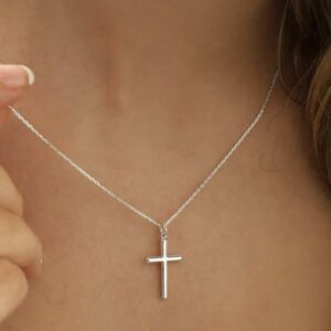 Classic Minimalist Tarnish-Proof Cross Necklace