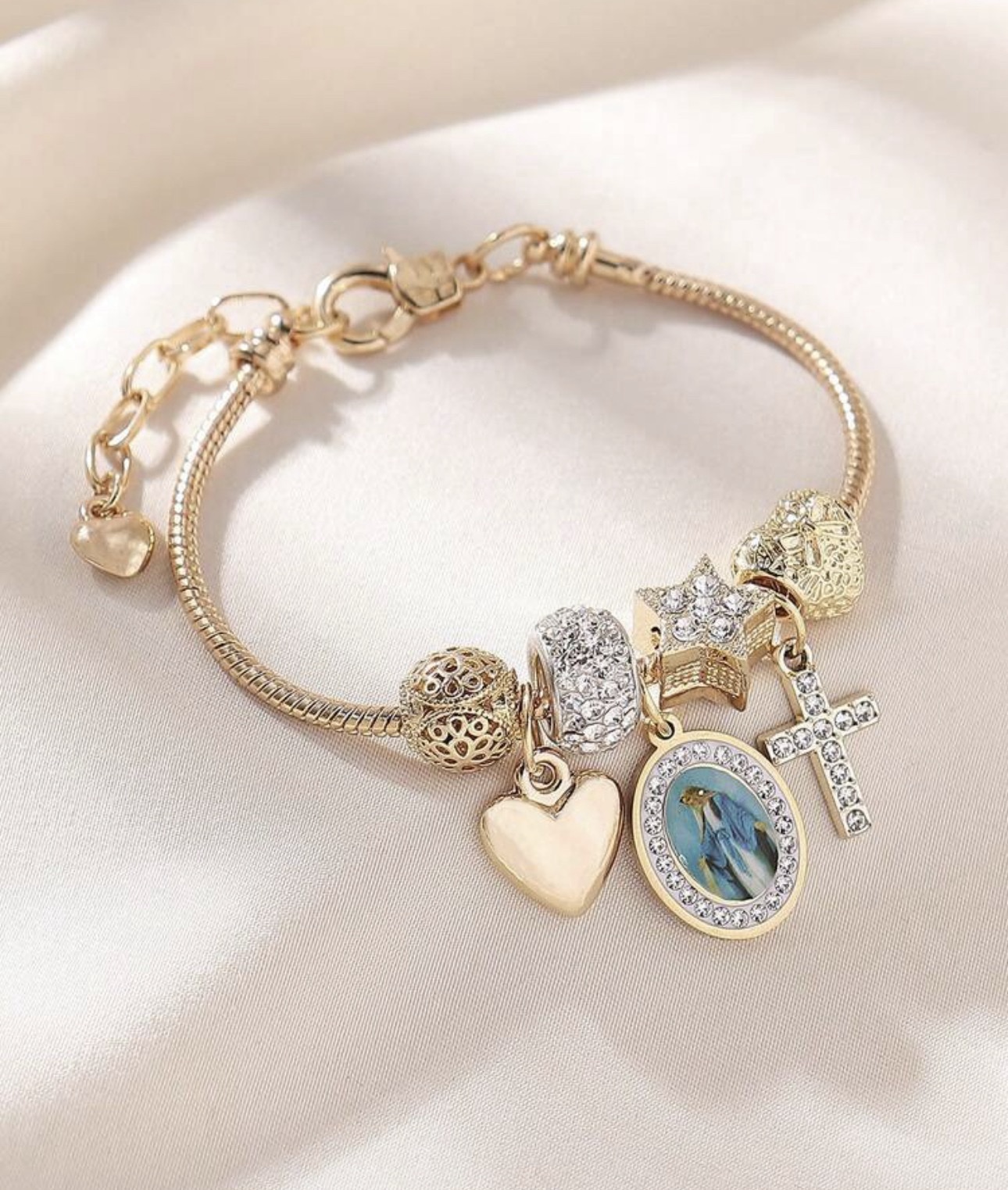 Sacred Blessing Tarnish-Proof Charm Bracelet