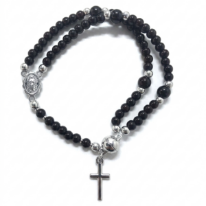 Midnight Grace Tarnish-Free Double-Strand Rosary Bracelet